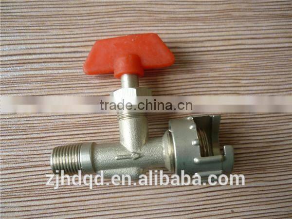 high quality gate valve size M1/4"*1/4 M1/4"*M1/8" , brass gate valve with red rein