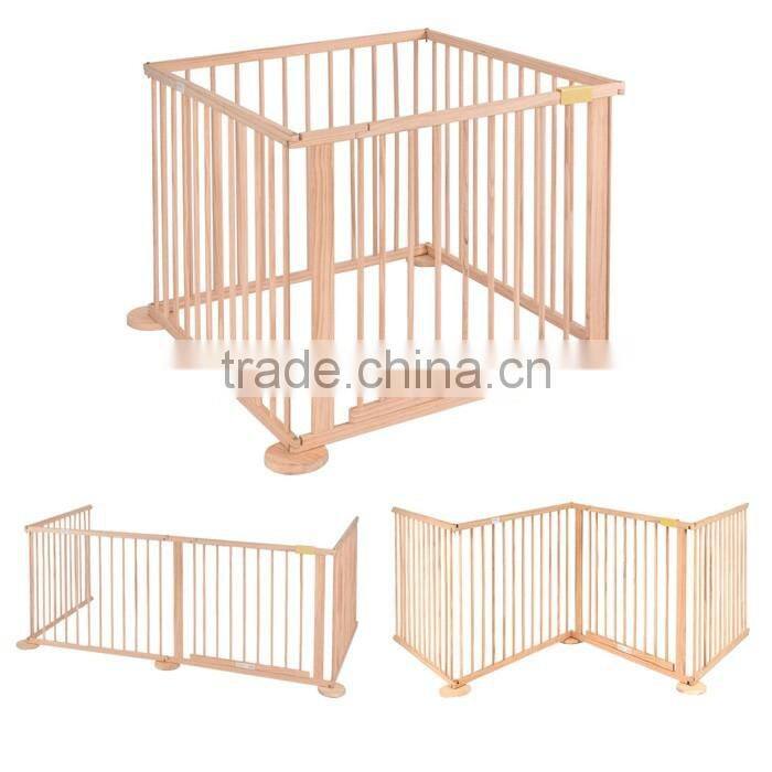 European standard 4 Side Baby Child Wooden Foldable Kids Playpen Baby Playpen