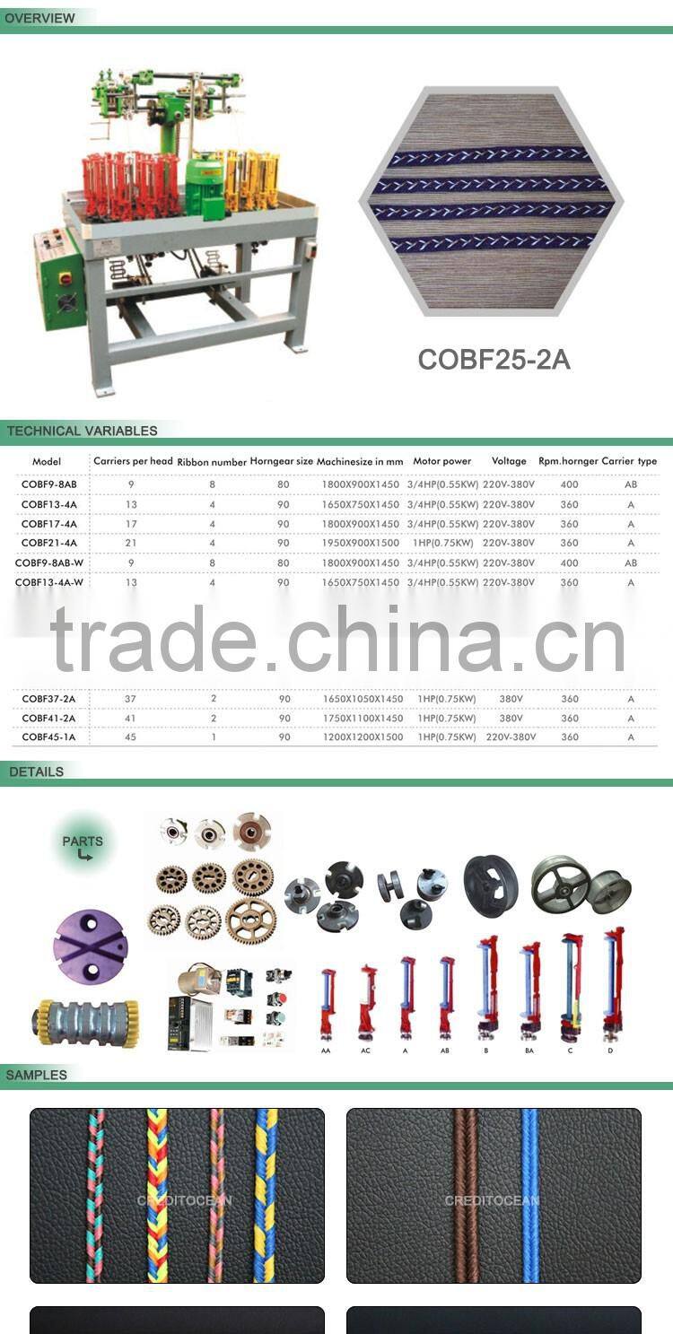 COBF25-2A HIGH SPEED FLAT CORD BRAIDING MACHINES