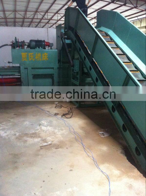 Hydraulic horizontal semi-automatic baler machine for scrap paper, cardboard, plastic YB3-80T