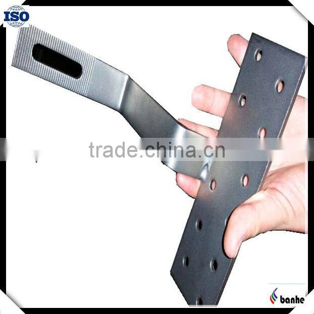 Steel solar bracket with black powder coating