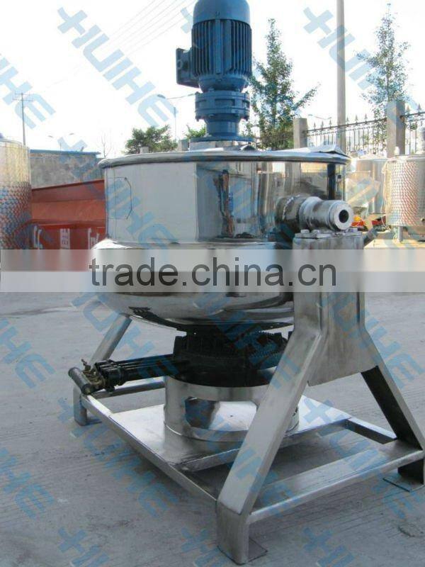 fire heating jacketed kettle with mixer