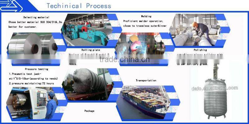 SUS304 500Liter Double Jacketed kettle