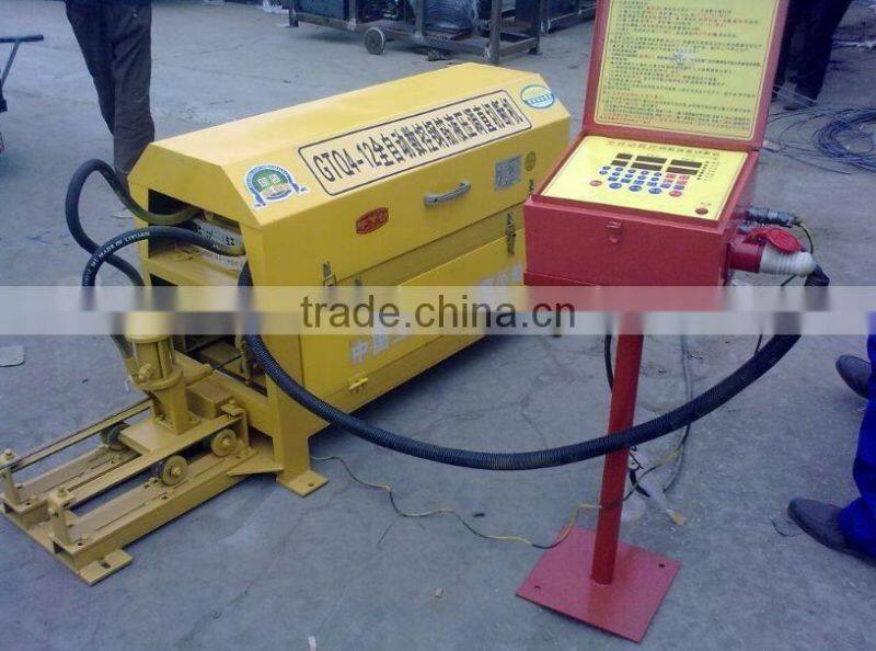 CNC GTQ4-12 automatic round rebar straightening cutting machine