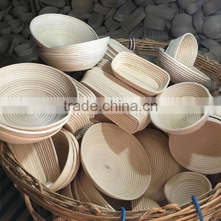 Wholesale 100% nature rattan handmade proving banneton/rattan basket canada