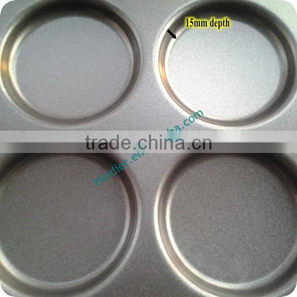 High quality 15 grooves aluminum alloy hamburger teflon coated baking tray round brea baking tray