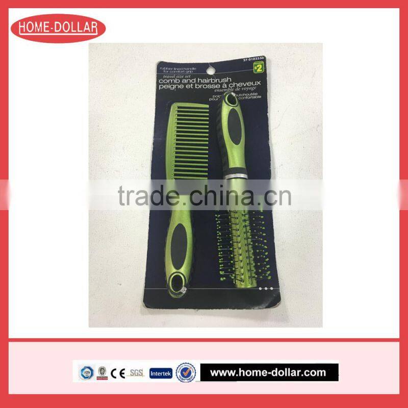 2017 High quality plastic comb and hairbrush set