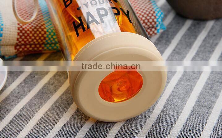 high quality double wall glass water bottle