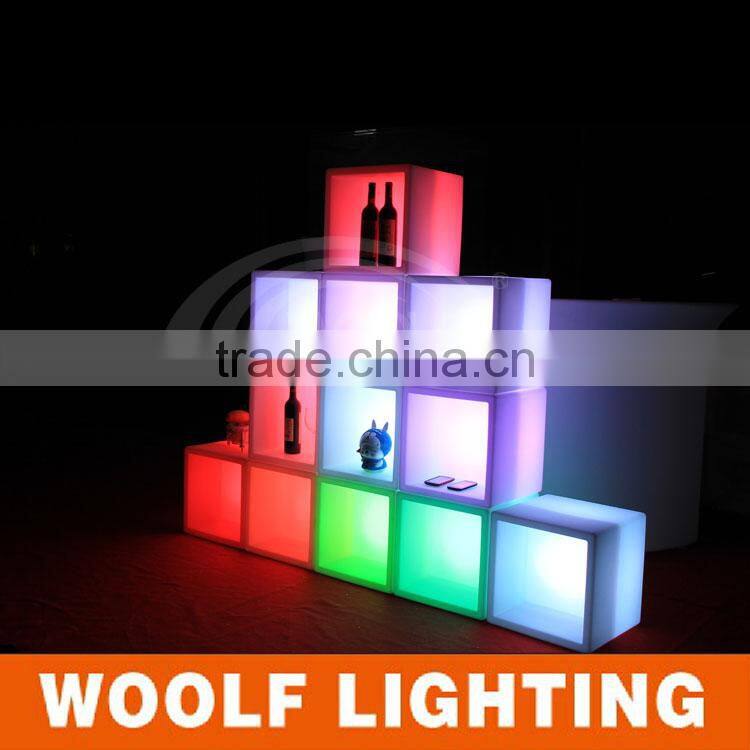 Square Color Changing Rechargeable LED Illuminated Ice Bucket