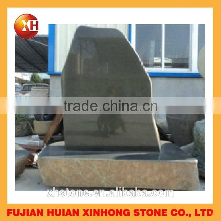 Chinese chiseled bluestone monument slab with stage