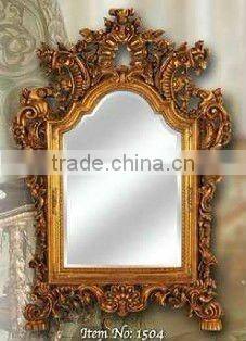 European antique classical wooden hand carved wall mirror, MOQ:1PCS(B70091)