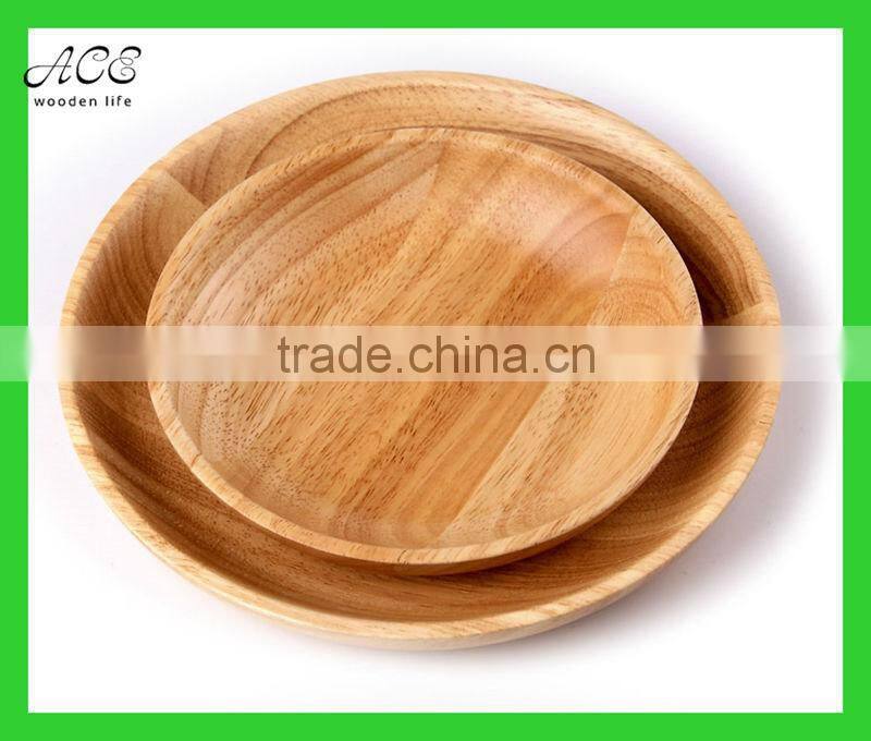 Custom round wood plate Round wood serving tray Round wooden service plate