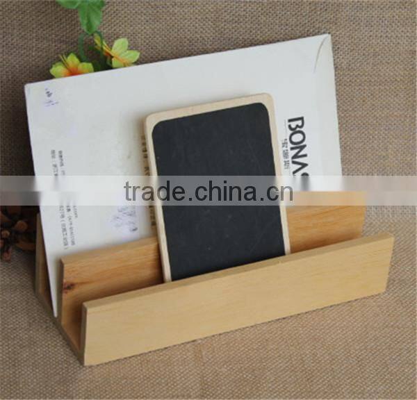 Wholesale custom 2 slot wooden mobile phone rack