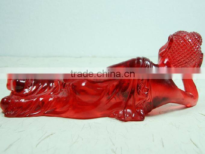 Southeast Asia transparent resin sleeping Buddha figurine