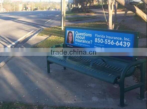 Arlau China metal advertising bench outdoor ad. park bench