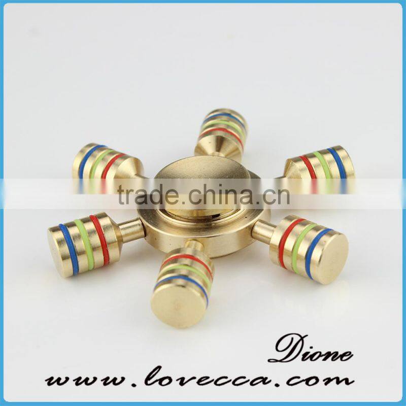 New creative wheel metal hexagon fidget light spinner toy finger spinner