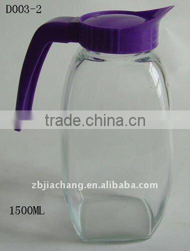 1500ml glass juice jar with plastic lid
