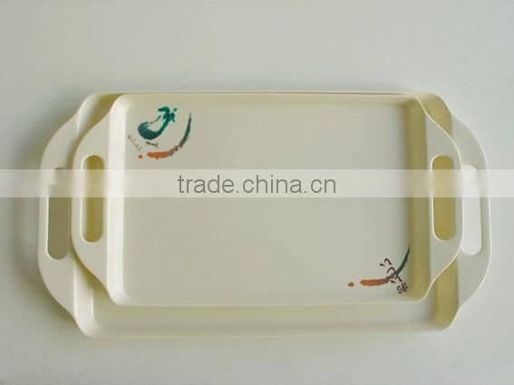 high quality of 100% melamine tray for food with SGS certificate