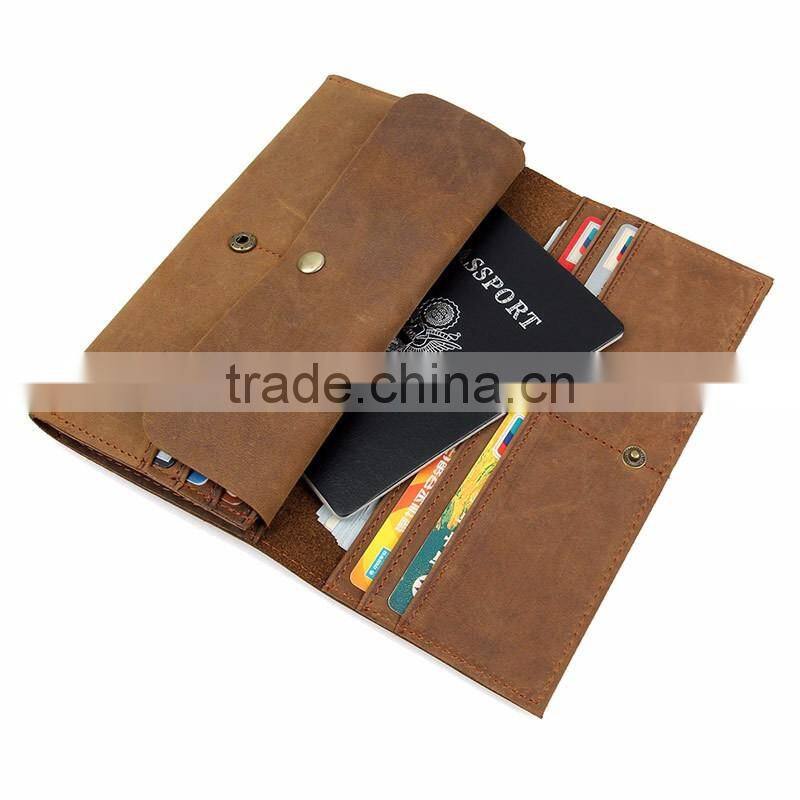 New Custom men's Italian Vegetable Tanned Leahter Passport Cover