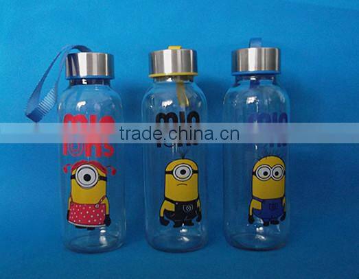 300ml 10oz glass bottle with color printing