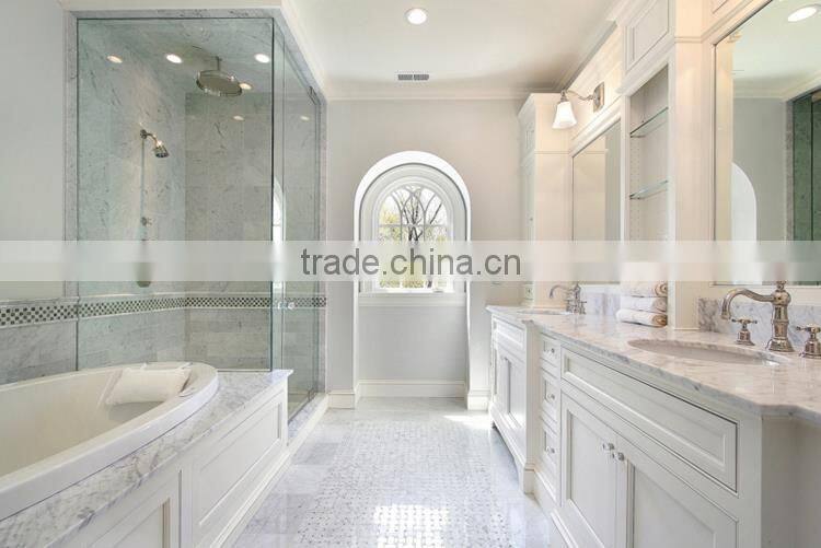 Cheapest floor decoration natural stone white floor marble tiles