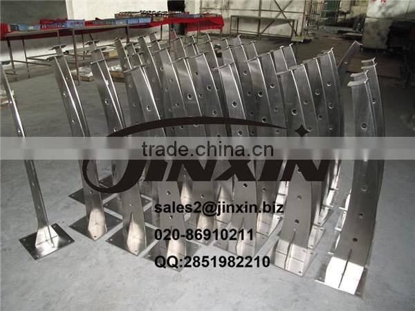 JINXIN balcony railing stainless glass from poland project balustrades post pictures of stainless steel handrail(YK-9154)