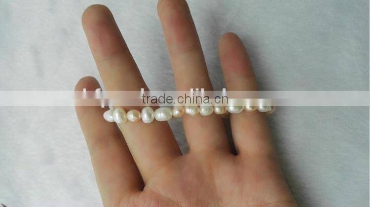 5-6 mm multicolor baroque freshwater pearl bracelet