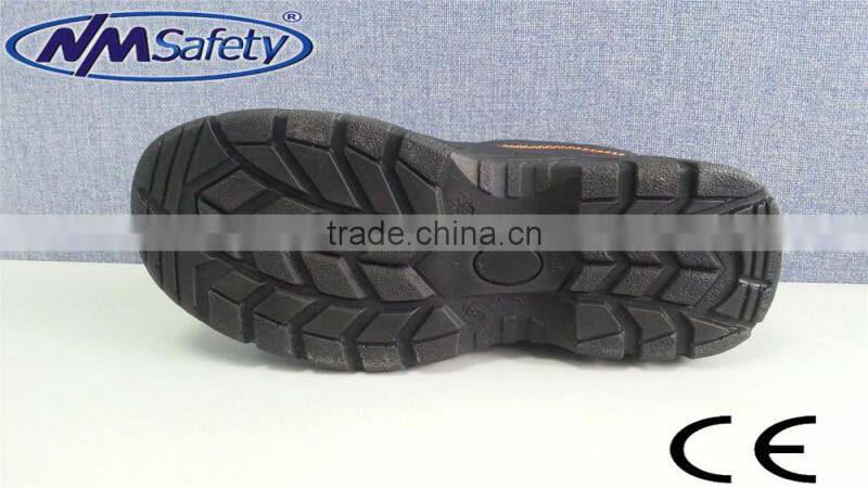 NMSAFETY new design S3 standard steel toe cap double PU injection hard work shoes