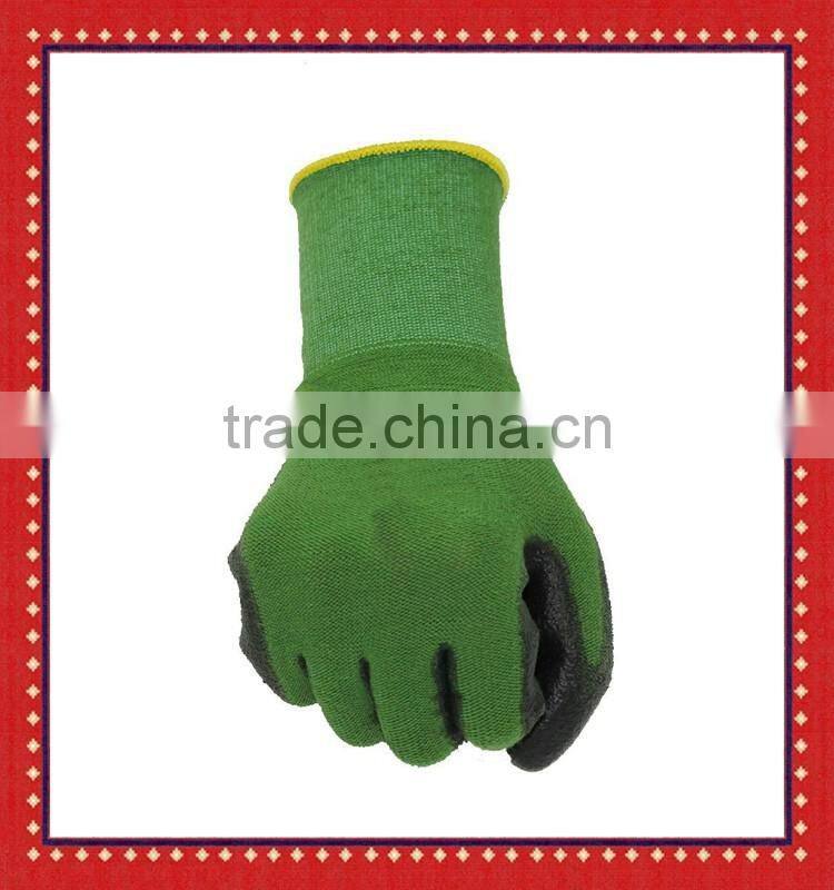 Polyurethane Coated Bamboo Fiber Work and Garden Gloves
