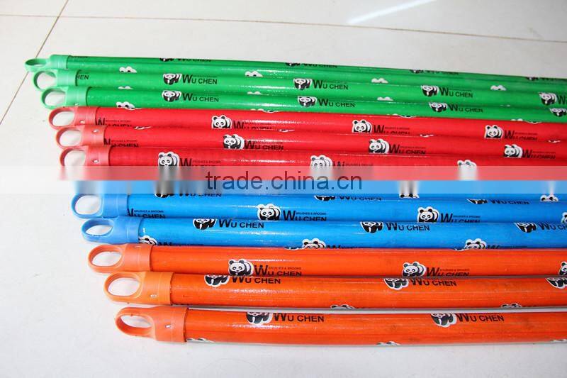 120X2.2cm PVC coated wooden broom mop handle stick with various design