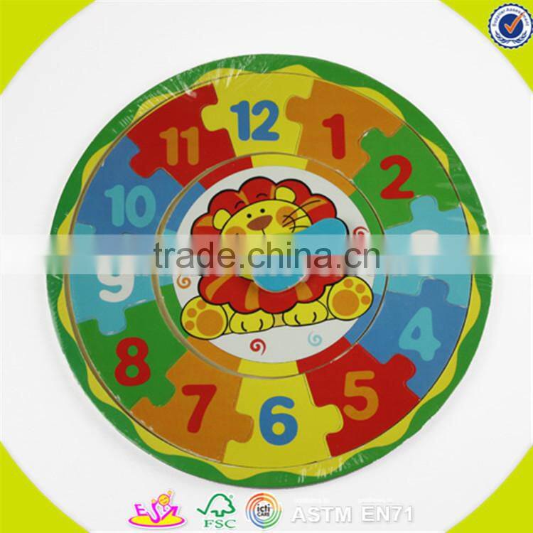 wholesale lovely wooden clock puzzle toy delicate wooden clock puzzle toy W14B045