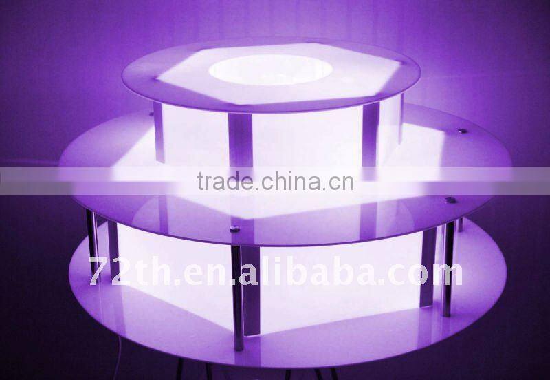 CHOCOLAZI ANT-8145 Acrylic Color LED BASE of Chocolate fountain display
