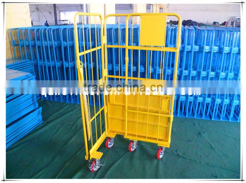 Warehouse large rolling metal wire storage container