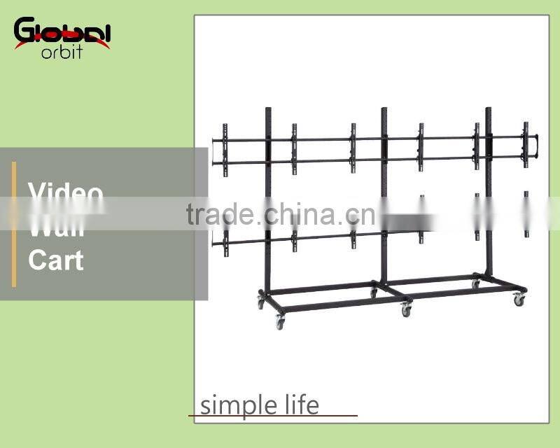 Simple Screen Mount Display LCD Monitor Holder Movable TV Bracket Cart