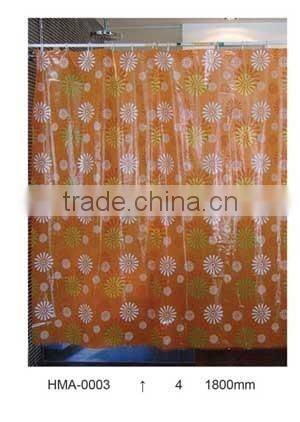 PVC waterproof plastic shower curtain designs