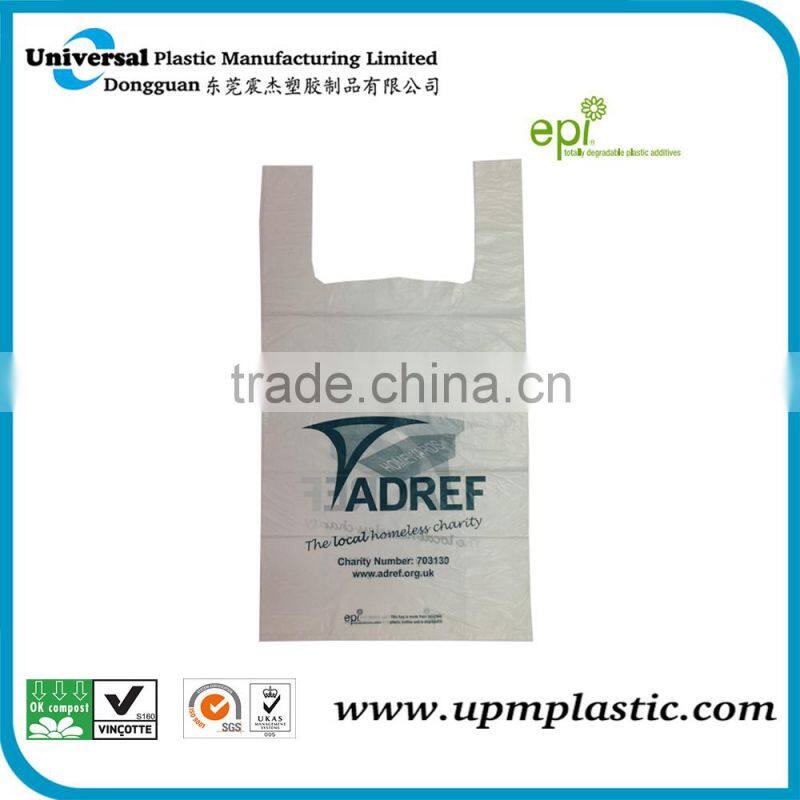 Tesco degradable vest shopping bag