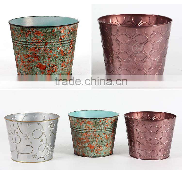 flower pot decoration metal home plant pots