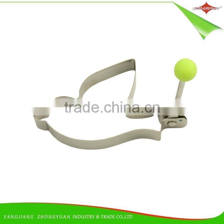 ZY-F1460 stainless steel egg ring pp ball handle fried egg ring hen style mold