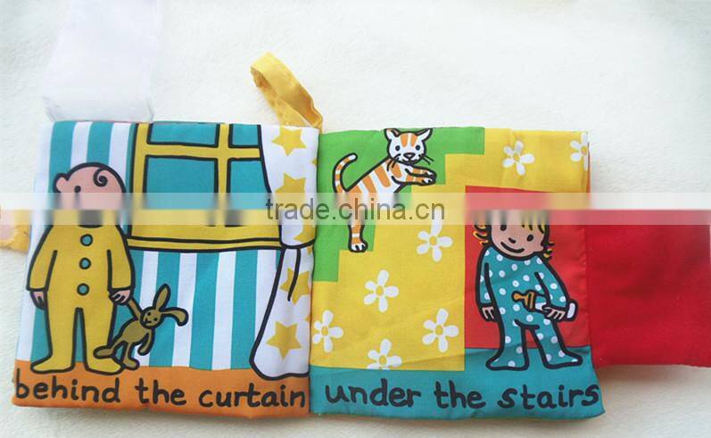 Hot Intelligence Development Cloth Cognize Hide and Seek Book Educational Toys For Kids Babys
