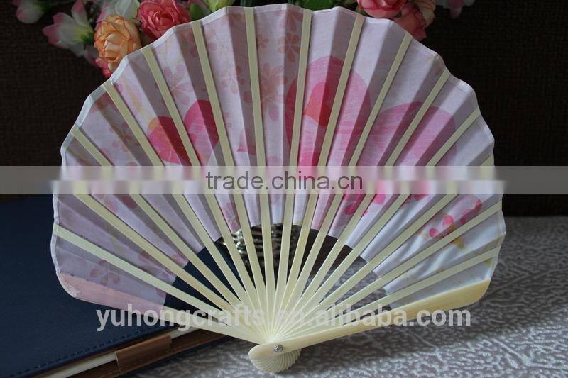 High quality bamboo fabric hand fan