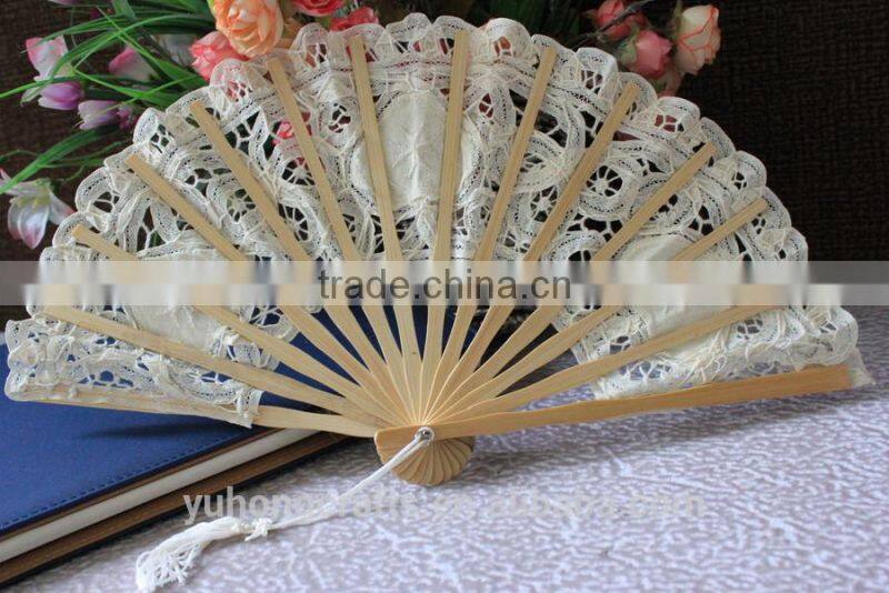 handcrafted lace folding bamboo fan