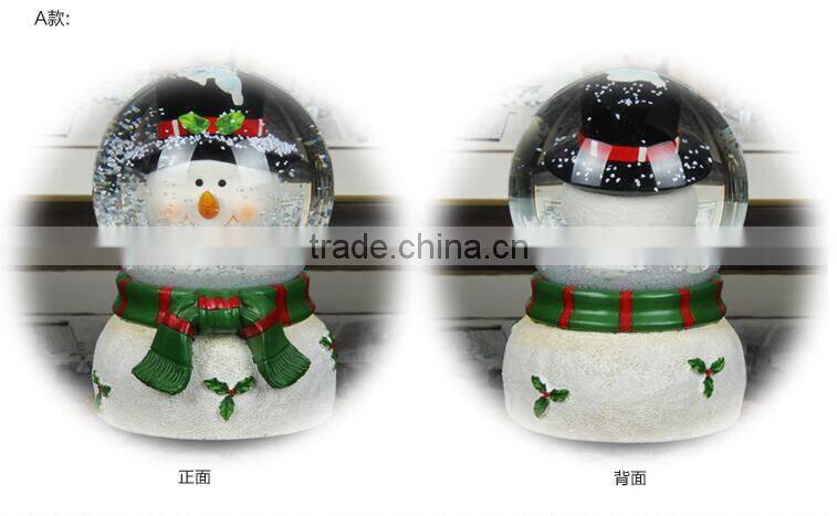 Hot Sale christmas snow Gifts globe musical christmas snow globe