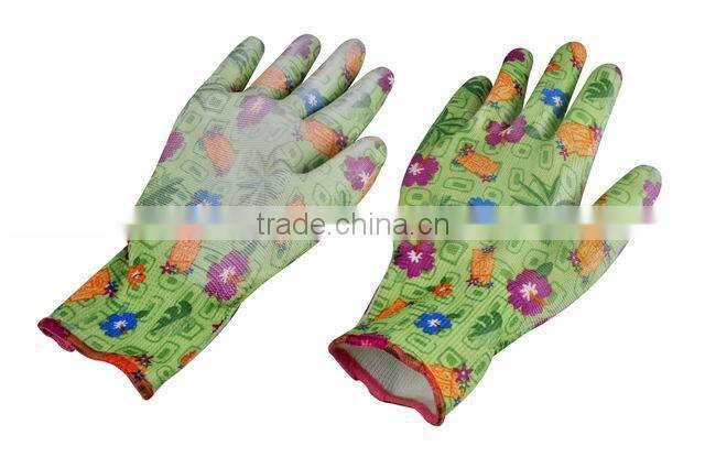 Imprint PU gloves in PE bag