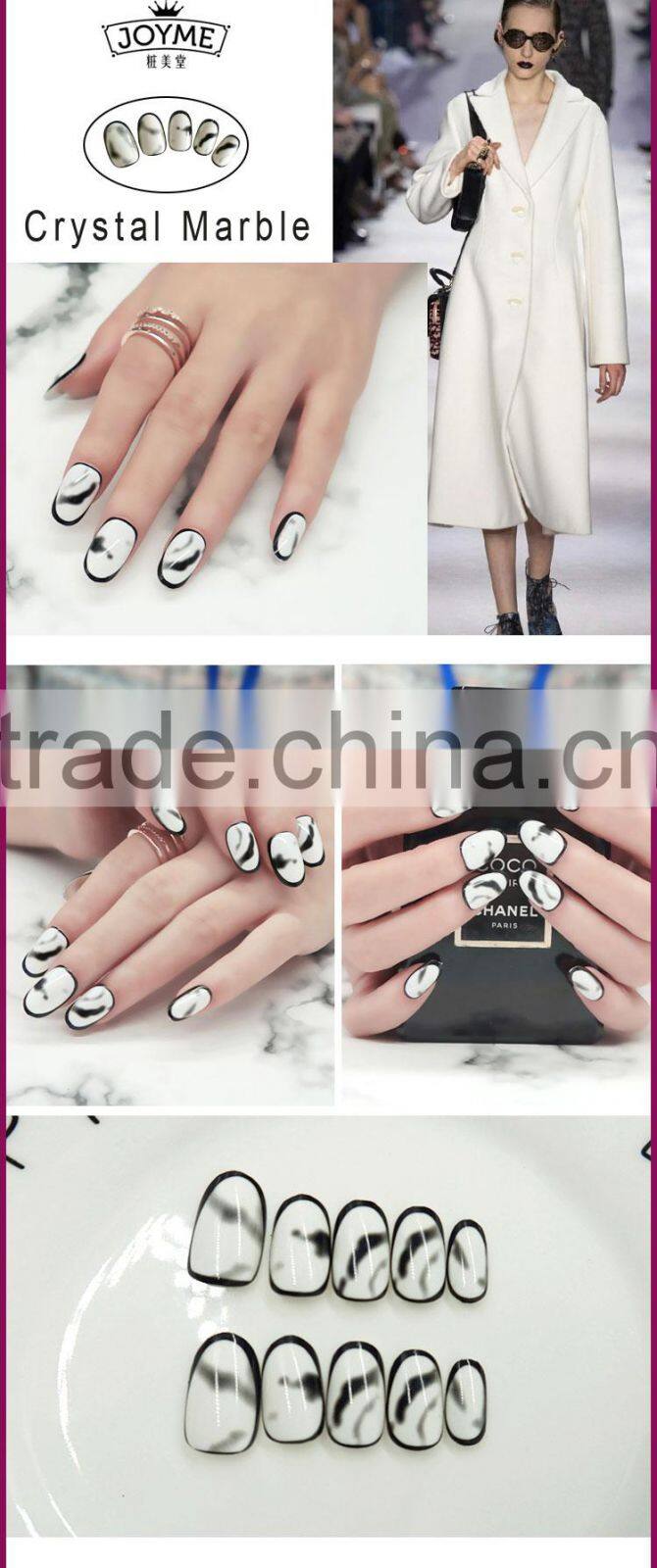 Professional Painted UV gel tips with double-sided tape nail art tips