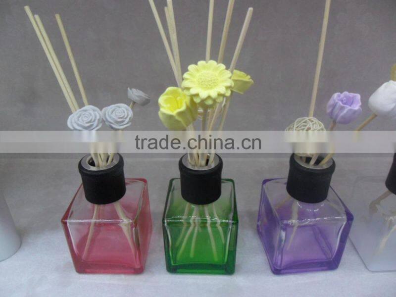 rattan stick with plaster flower