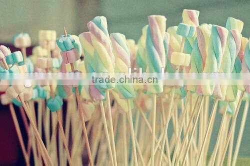 Full size healthy bamboo cotton candy stick