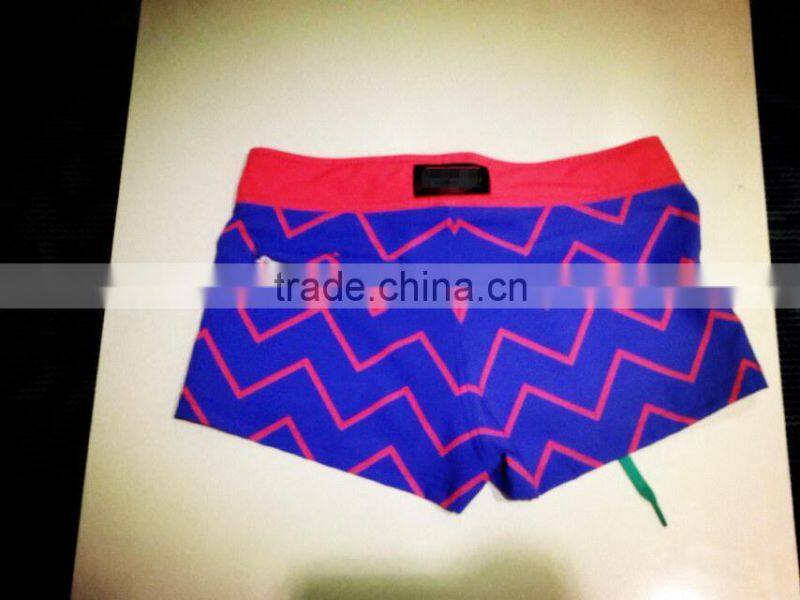 Dye sublimation beach short pants, women swim suit for sale
