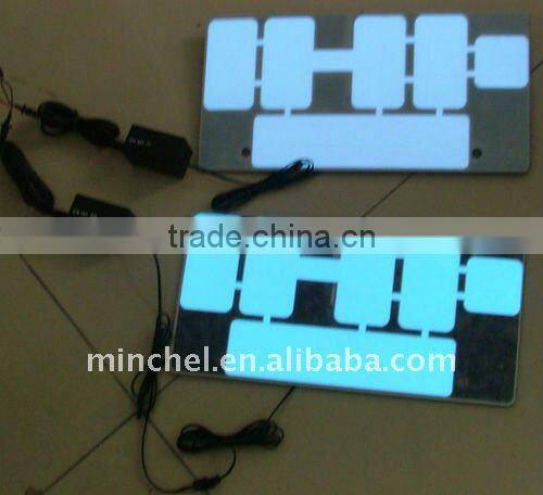 Colorful and beautiful flashing el panel(CE, RoHS, 0.15-0.5MM, 30-500 CD/M2)