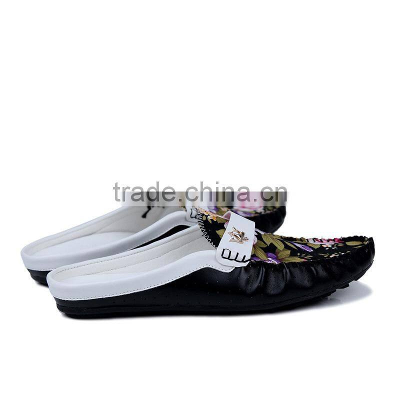 brand fashion leather peas shoes casual loafers for men, adults casual shoes slippers have sample for male made in jinjiang