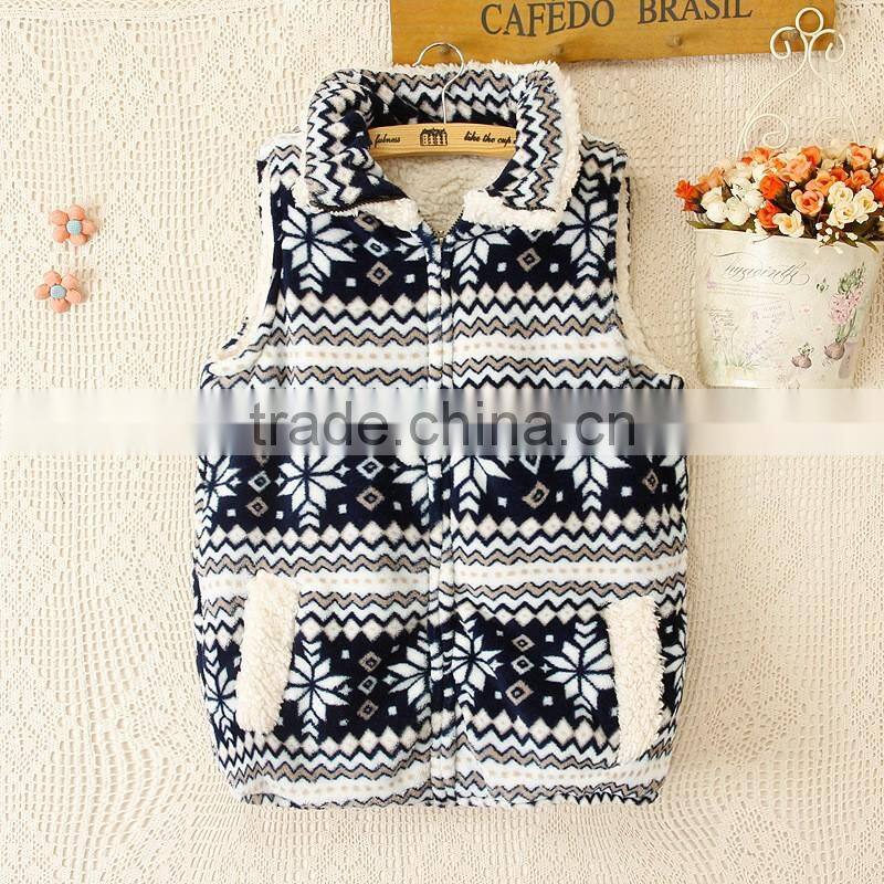 Winter women girl warm vest coral velvet sharpa slim fit vest non-sleeve casual jogging coat